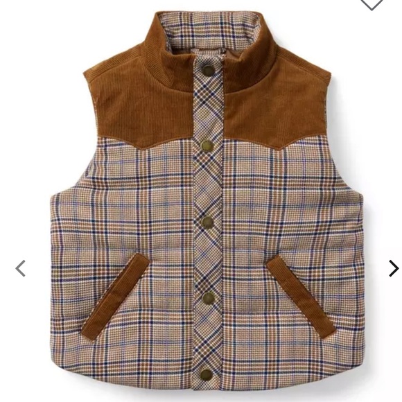 Janie and Jack Other - NWT- The Western Plaid Vest by Janie and Jack (Size 7-8)